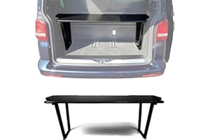 OMAC Lit pliable Multiflex compatible avec VW T5 T6 Multivan 2003-2021 | Extension de lit de voiture pour campeur, plateau plat noir (tableau Multiflex)