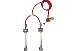 LSMIITTH Étrangleur d'air pour forge à gaz, poêle à gaz, forge, maréchal-ferrure, couteaux, ferrures métalliques, butane, propane, GPL, brûleur à gaz avec régulateur