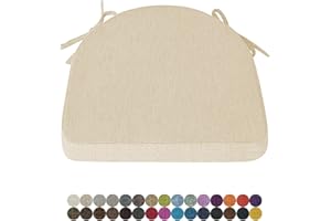 Lsjoaw 1 Pieza Cojines para Sillas Cojín,Cojines para sillas de Comedor sillas de Jardin 40X40X38X5cm Sillas Cocina Decorativo de Asiento sillas Mimbre Asientos Fundas Lavables,Beige