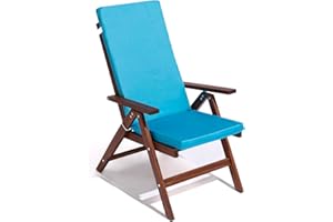 PARAMAISON Cuscino Imbottito per Sdraio Cook, Sfoderabile, Antigraffio, con Laccetti, Interni od Esterni, Imbottitura 5 cm, Universale Copri Sdraio Giardino 45x120 cm