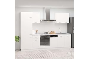 Faroom Mueble de Cocina 7 Piezas, Cocina Completa, Juego de Muebles Blanco