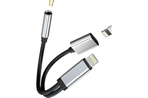 HOYULLI Adattatore Lightning A Jack 3,5mm Cuffie Per IPhone(2in1)Apple MFI Certified AUX Audio Cavo Caricatore Accessori Auricolari Headphone SDoppiatore Ricarica Cavetto Spinotto Rapida iPad Prolunga ip-3.5