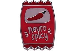 EACTEL Neuro Spicy Sauce Packet Enamel Pin Mental Health Awareness Brooch Neurodivergent ADHD Lapel Pins for Backpack Accessories Funny Jewelry