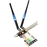 Ubit Scheda wireless 11AC1200A PCIe, fino a 1200 Mbit/s, Scheda Adattatore WiFi WLAN Gigabit Wireless a Doppia Banda, Scheda 