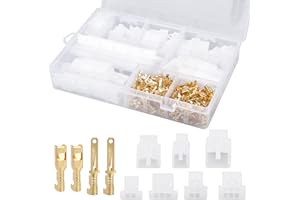 Pinsheng 380 Stück Kabel Steckverbinder 2 3 4 6 Polig Flachsteckhülsen Set 2,8mm Flachstecker Gehäuse kfz Flachstecker Männlich Weiblich für Auto Motorräder Anhänger