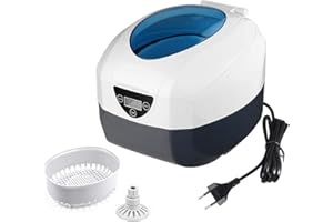 Limpiador por Ultrasonidos,Uten Limpiador Ultrasónico Multifuncional de 750ml,Con Cesta de Limpieza,Profesional Limpiador para Joyas, Gafas,Reloj, CD, Dentaduras y Piezas Metálicos