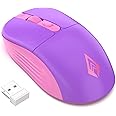 Archer Tech Lab Wireless Mouse,2.4GHz USB Nano Receiver, 3 DPI (800/1200/1600), Ergonomic Lightweight Design 55g,10M Range, Plug & Play, 2 Million Clicks, for Windows PC/Laptop (Precision 100-Purple)
