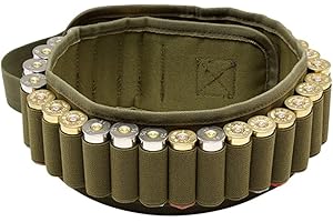 MIOYOOW Cintura porta cartucce da 30 colpi, bandoliera porta cartucce per fucile, tracolla regolabile per fucile, marsupio porta munizioni con fibbia a sgancio rapido per calibro 20