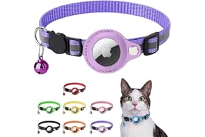 MIRUMIRU Bubble Cat Collare Bubble Cat per Airtag, accessorio compatibile Apple Airtag, sicurezza anti-strangolamento per gatti e cuccioli, GPS non incluso. (Viola)