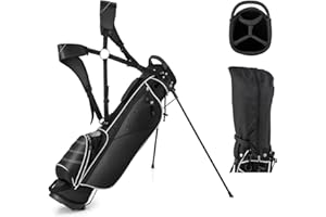 ‎GYMAX GYMAX Golftasche, stabile Golfschlägertasche mit Griffen & Ständer, Golf-Reisetasche tragbar