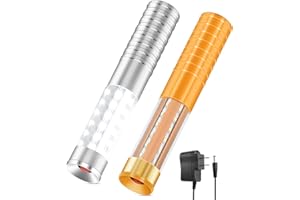 YYYuYong Multicolor Palos luminosos fluorescentes,Palos LED, Palos luminosos para fiestas de boda, cumpleaños, Halloween, Navidad (Gold+Silver)