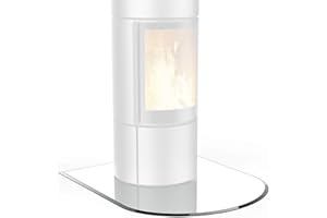 ‎BIJON BIJON Round Arch Glass Plate for Stove with Sealing Lip, Glass Base Plate, Spark Protection Plate Glass with Facet Edge, Fireplace Heat Protection, ESG Safety Glass 120 x 100 cm x 8 mm
