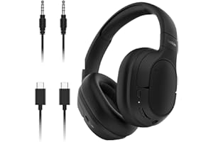 Belkin SoundForm Isolate Słuchawki Bezprzewodowe z Redukcją Hałasu, hybrydowe słuchawki Bluetooth, czas odtwarzania 60 godz., głębokie basy, nauszniki CloudCushion, do podróży, domu, biura – czarne