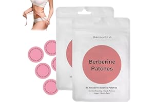 TMYIOYC Bobbihealth Lab GLP-1 Weightless Berberine Patches, Healthy Shape Support, Botanical Plant - Based Formula with Berberine Extract, Pomegranate Extract, Cinnamon Extract, 60 Vegan Patches