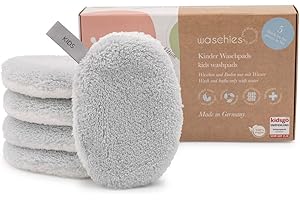 waschies KIDS - Set di 5 panni per la pulizia solo con acqua, riutilizzabili, per la pelle, super morbidi, Made in Germany, colore: Blu pastello