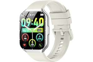 TAOPODO TAPPODO Smart Watches for Women, 1.91"HD Fitness Watch with Bluetooth Calling, Health Tracker for Sleep/Heart Rate/SpO2, 120+ Sports, 200+ Dials, IP68 Waterproof, Smart Watch for Android iOS (White)