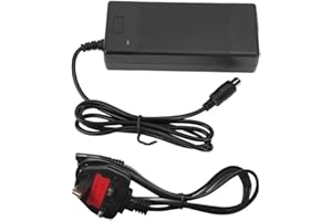 HAOFY Electric Scooter Battery Charger, 42V 2A Bike Scooter Charger Adapter for Xiaomi M365 and for Ninebot S1 / S2 / S3 / S4 Foldable Electric Scooters, with LED Charging Indicator(3 Pin)