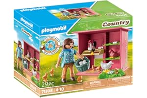 PLAYMOBIL | Country | Hühner mit Küken | Hühnerhaus für deinen Bauernhof | Spielzeug für Kinder ab 4 Jahren | 71308