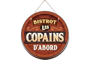 STC Pancarte façon tonneau - Bistrot Les Copains d'abord