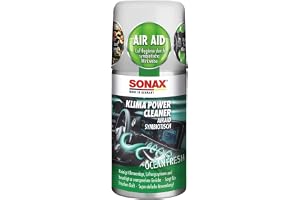 Sonax Car A/C Cleaner Spray 100mL – Air Conditioner Cleaner & Disinfectant, Car Fresheners for Odor Eliminator with Ocean Fresh Scent