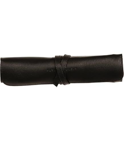 Clairefontaine - Ref 930030C - Flying Spirit Leather Pencil Case Roll - 26.7 X 20.5cm In Size, Made From Genuine Leather, 5 Slots For Storing Pencils & Brushes - Brown