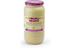 Bio Mandelmus weiss 1 kg im Glas - Rohkostqualität