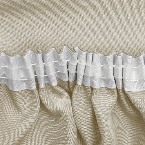 Beautissu® Blickdichter Kräuselband-Vorhang Amelie – 140×245 cm Creme (Beige) Uni – Dekorative Gardine Universalband - 8
