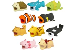 ZAMXHUG Proteggi Cavo Cellulare - 10 PCS Protezioni per Cavi, Cable Protector,Protezioni per Cavi di Ricarica,Protezione per Cavo per Morso per Cavo Animale per Tutte Le Linee Dati del Cellulare