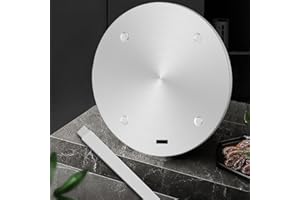 28 cm Wärme-Diffusor-Leitungsplatte für Gas-Elektronikherd, NISPOTDOR Wärmediffusor, Kochen, Induktionsadapter, Simmerplatte mit abnehmbarem Griff für Milch, Kaffee, Kochgeschirr