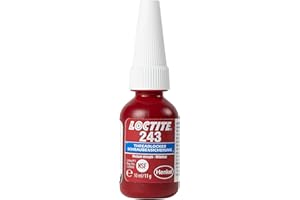 LOCTITE Schraubensicherung 243, Schraubenkleber für die Sicherung von Schrauben, mittelfestes Schraubensicherungsmittel für Metallgewinde, Flüssigkleber für z. B. Pumpen, 1x10ml
