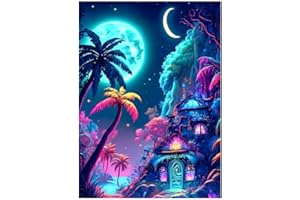 VARHHUXHA 5D DIY Diamond Home Art Rhinestone Cross Stitch Crystal Craft Painting Picture Kit Adult Kids Home Wall Decoration - Bright Coconut Tree