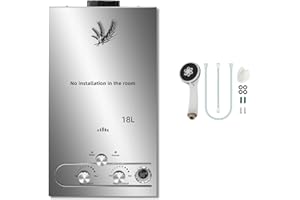 FURVVEERR 18L Scaldabagno a Gas GPL,Caldaia a Gas da 36KW a Parete senza Serbatoio Scaldacqua Istantaneo,Scaldabagno Gas di Petrolio Liquefatto,con Modalità Inverno ed Estate,Uscita Dell'acqua Calda 18L/min