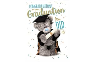Me to You Bear Tatty Teddy Photo Finish Congratulations on Your Graduation Greetings Card, White,ASS93005, 5x7 inch
