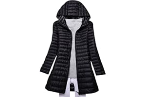PEUIGNAO Piumini Leggeri Lunghi Donna Invernali Piumino Leggero Donna Lungo Con Cappuccio Invernale Puffer Jacket Donna Giacca Giubbotto Cappotto Giubbino Giaccone Piumino Impermeabile Donna Taglie Forti