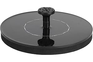 Soldriven Fontänpump med 4 Munstycken, 1.4W 180L/H, Cirkulär Dränkbar Pump för Damm Pool Akvarium Trädgård