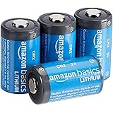 Amazon Basics, batterie al litio CR2, da 3 V, Confezione da 4