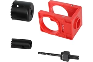 WGDVVJV Door Lock Installation Kit Wood and Metal Door Lock Fitting Tool Set Door Handle Jig Wood Doors 35-45mm Adjustable Deadbolts Lockset Installing Fitting Tool Set