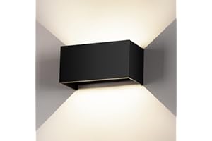 Cwycfw 24W Applique da Esterno 4000K Bianco Naturale Lampade da Parete Angolo del Fascio Regolabile Applique da Parete Interno/Esterno IP65 Impermeabile