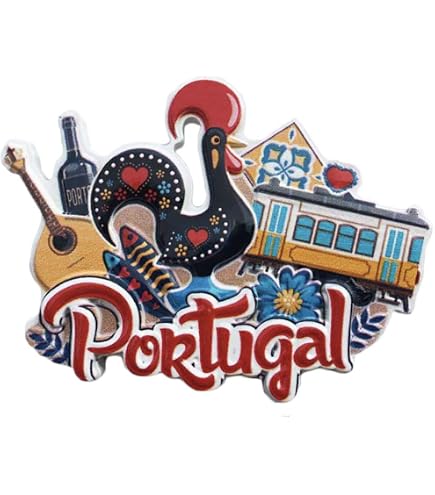 Magnete Da Frigorifero 3D Lisbona Portogallo – Souvenir Da Viaggio In Poliresina – Dimensioni 6,3x8,5 Cm – Decorazione Per Casa E Cucina, Idea Regalo Originale