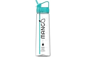 MANGO Sport Water Bottle With Straw - 900ml Motivational Water Bottle with Time Markings - Clear Water Bottle BPA Free Sports Bottles With Flip Nozzle And Leakproof Cap for Women and Men (Ice Green)