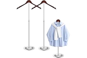 Jerylota - Expositor de camisetas de 88,9 cm de altura ajustable para ropa, color negro