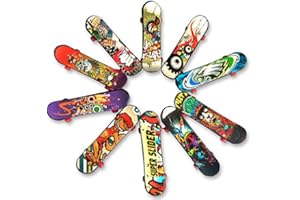 Skateboard de Doigt,Mini Skate Doigt,Planche à Roulettes Mini-doigts,Skateboarding Jouets,Mini Jouet de Planche à Roulettes,Skateboard Doigt pour Enfant,Mini Jouet à Doigts (10 Pcs,Motif Aléatoire)