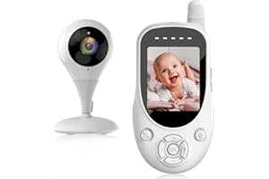 CUOREX Video Baby Monitor with Camera, 2.4GHz Wireless Transmission, 2-Way Talk, Auto Night Vision, Baby Camera, VOX Mode, Lullabies and Temperature Detection, 960ft Range