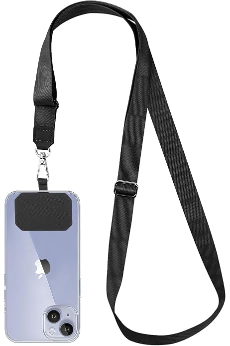 Lanière Téléphone Portable - Lot De 2 + Patches - Cordon Tissé Anti-vol Pour Smartphone