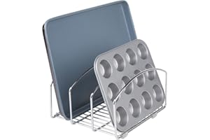 mDesign Stojak na blachy do kuchni – stylowy metalowy organizer – wytrzymały i pojemny stojak na deski do krojenia – chrom