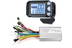 Kunray Contrôleur de moteur brushless 24-48 V 350 W avec affichage LCD - Contrôleur de vélo électrique double mode 24 V 17 A - Pour vélo électrique - Kit de contrôleur sans balais