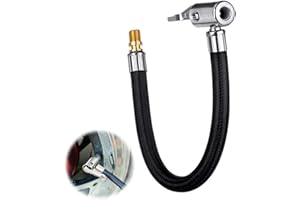 PCSFOE Manguera infladora de neumáticos, manguera de inflado de neumáticos de 50 cm, manguera de inflado de neumáticos, manguera de repuesto para bomba de aire, manguera de conexión para coche, moto,