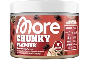More Chunky Flavour, Stracciatella, 150 g, Vegan, Flavour Powder for Sweetening, Low in Sugar and Calories, with Inulin and Lactase – Made in Germany | Flavour powder for sweetening, without much sugar and calories, with inulin and lactase