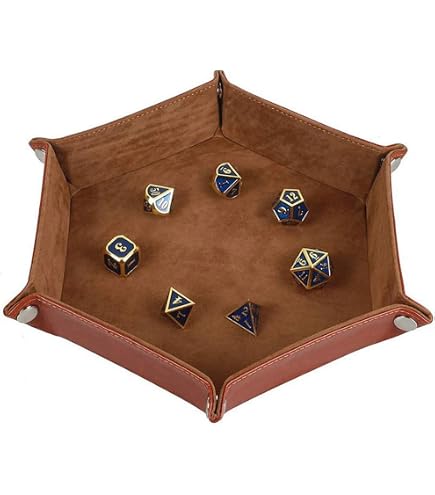 SIQUK 6 Pezzi Tavola per Dadi Vassoio per Dadi Pieghevole in Pelle Supporto Quadrato Pieghevole per Giochi a Dadi Come Rpg, DND e Altri Giochi da Tavolo, 6 Colori