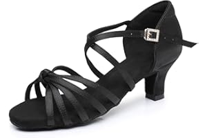 Rosefinch Zapatos de Baile Latino para Mujeres Salsa Tango Chacha Zapatos de Baile de salón de práctica